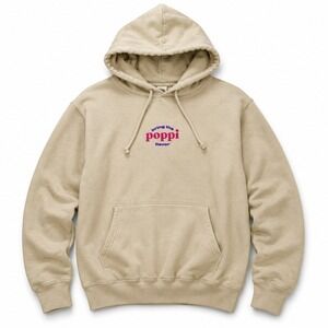 Poppi x Target Wanna Get Juicy Hoodie Tan Beige Graphic Promo Women's Small
